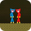red and blue stickman huggy
