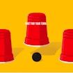 three cups game